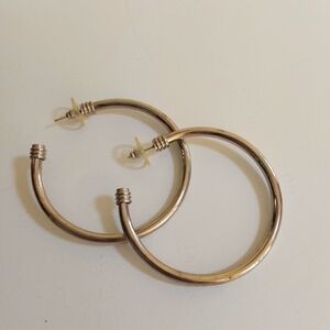 Silver infinite ⬤ large silver hoops for any occasion